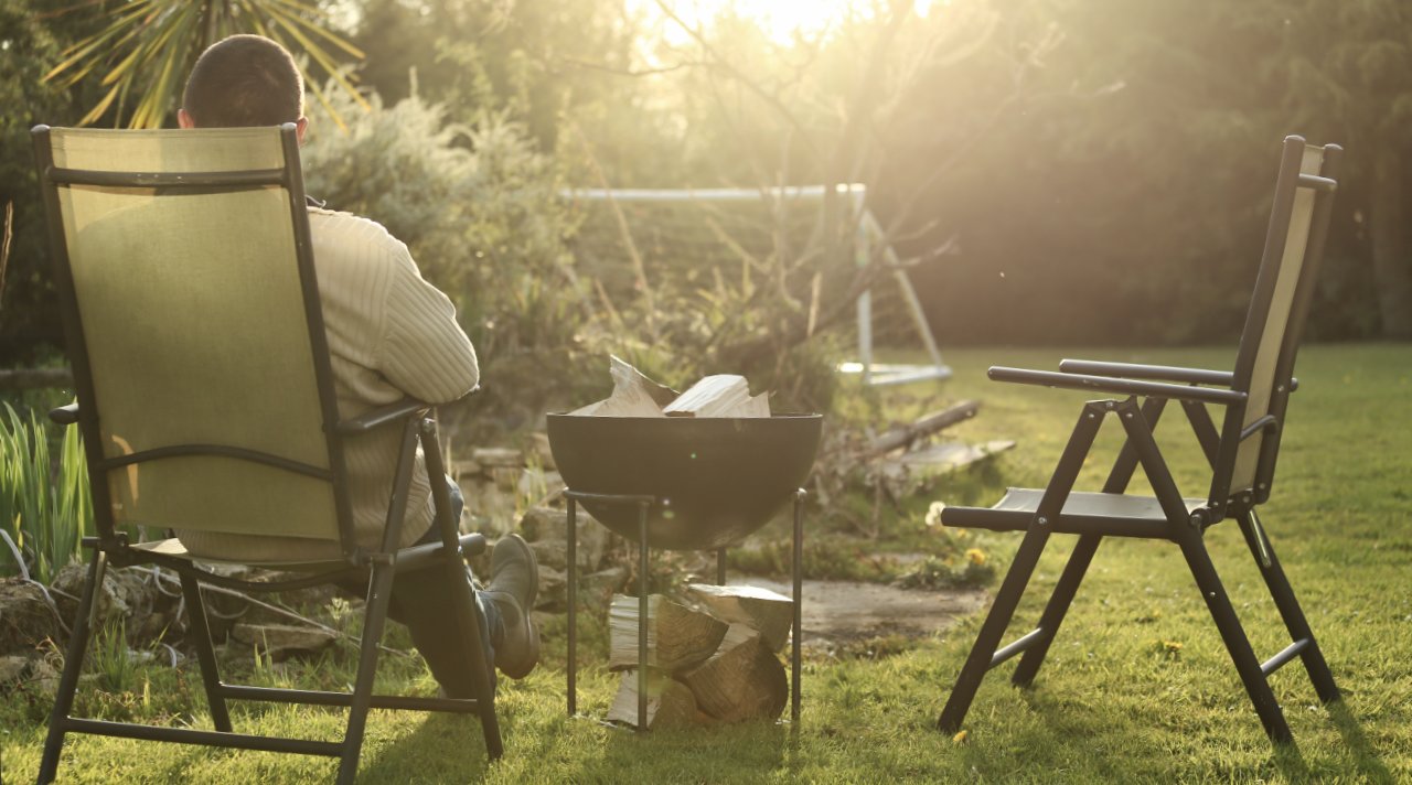 Firepits relaxing in the garden