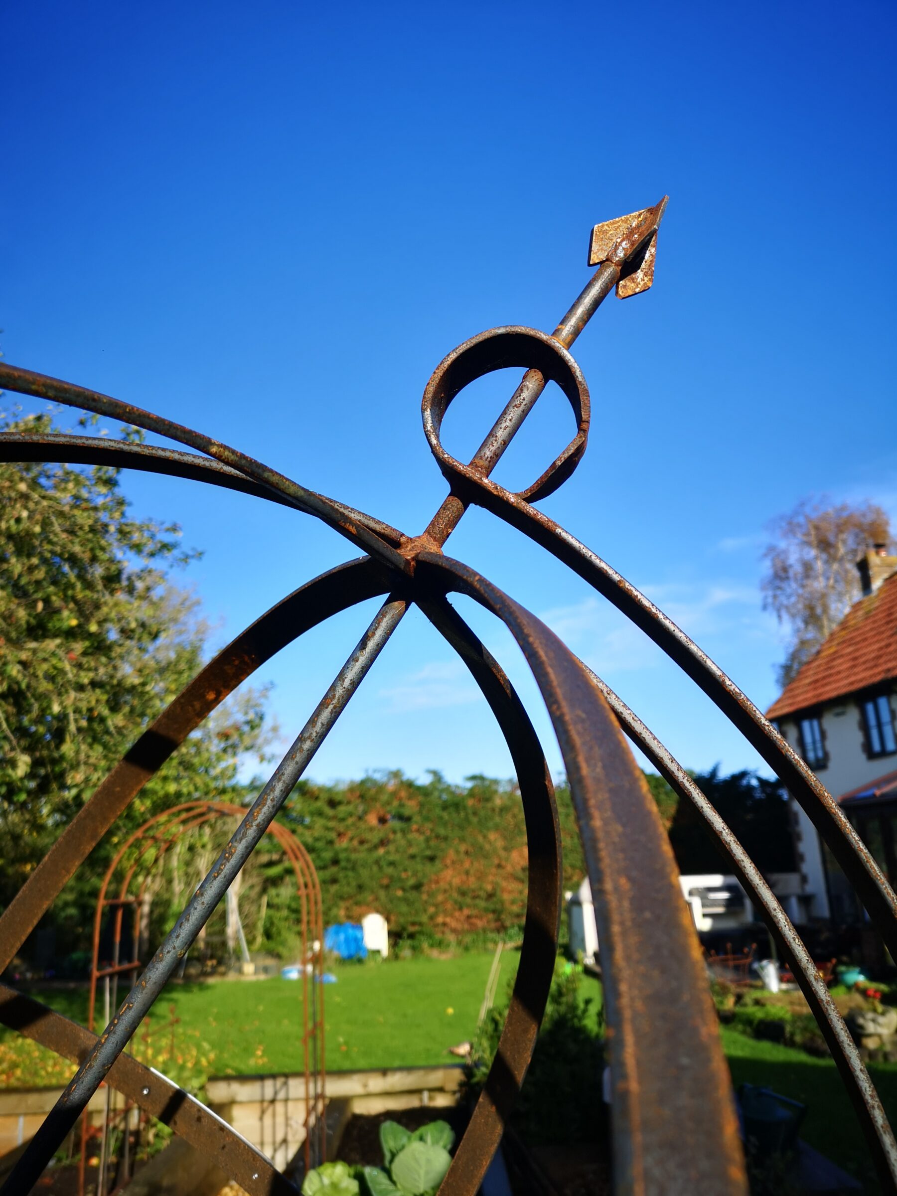 Armillary Sphere garden close up